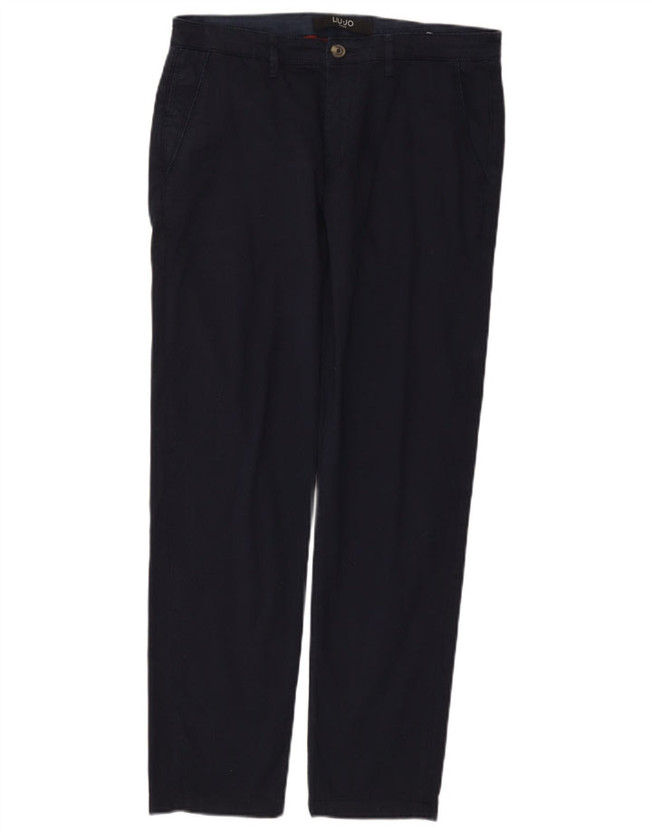 Męskie spodnie chino Liu Jo IT 48 Medium W30 L28 Granatowa bawełna