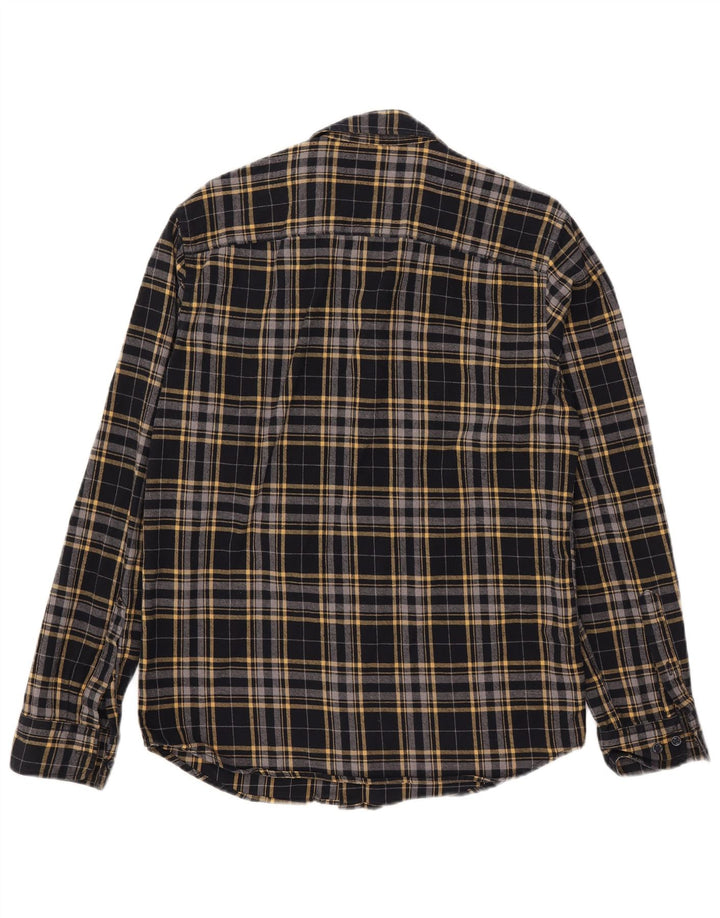 Męska koszula flanelowa Jack & Jones, bawełniana w średnią czarną kratkę