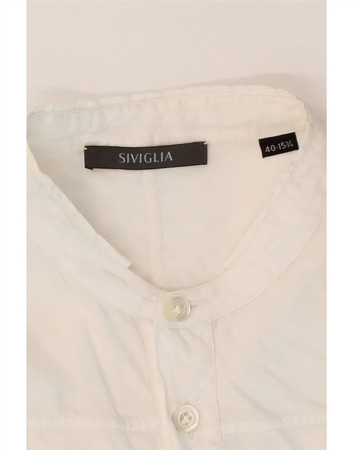 SIVIGLIA Mens Pullover Shirt Size 40 15 3/4 Medium White Vintage SIVIGLIA and Second-Hand SIVIGLIA from Messina Hembry 
