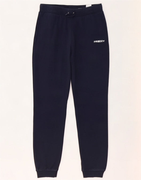 Freddy Damskie spodnie dresowe Joggers UK 8 Small Navy Blue Cotton