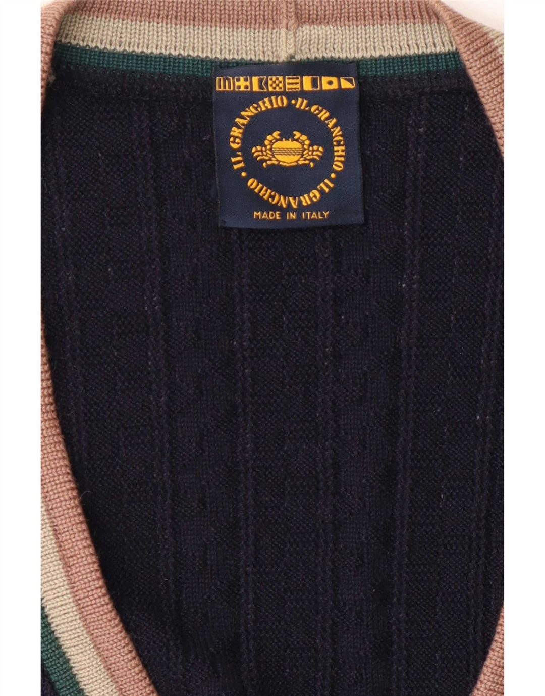 Il Granchio Męski sweter rozpinany, duży, granatowy