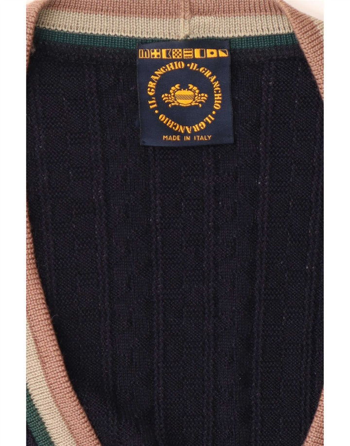 Il Granchio Męski sweter rozpinany, duży, granatowy