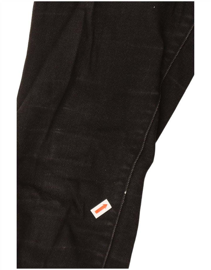 Damskie jeansy rurkowe LEE Riders z wysokim stanem US 9 Medium W24 L27 Czarna bawełna