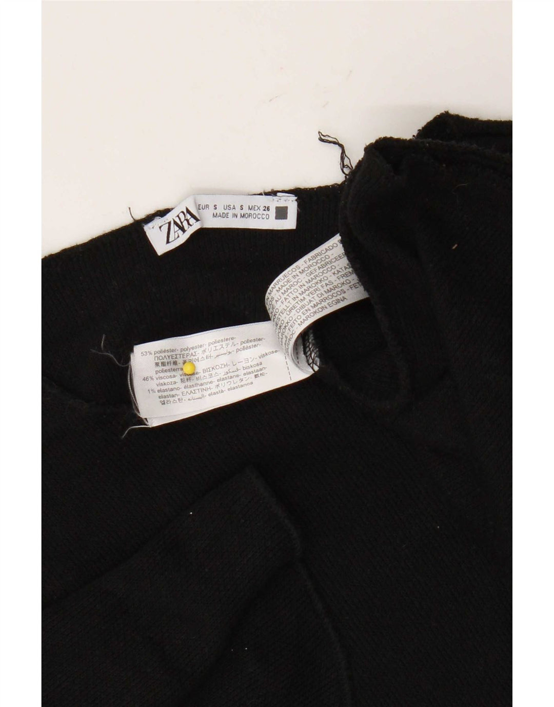 Damska koszulka o kroju oversize Zara Top UK 10, mały, czarny poliester