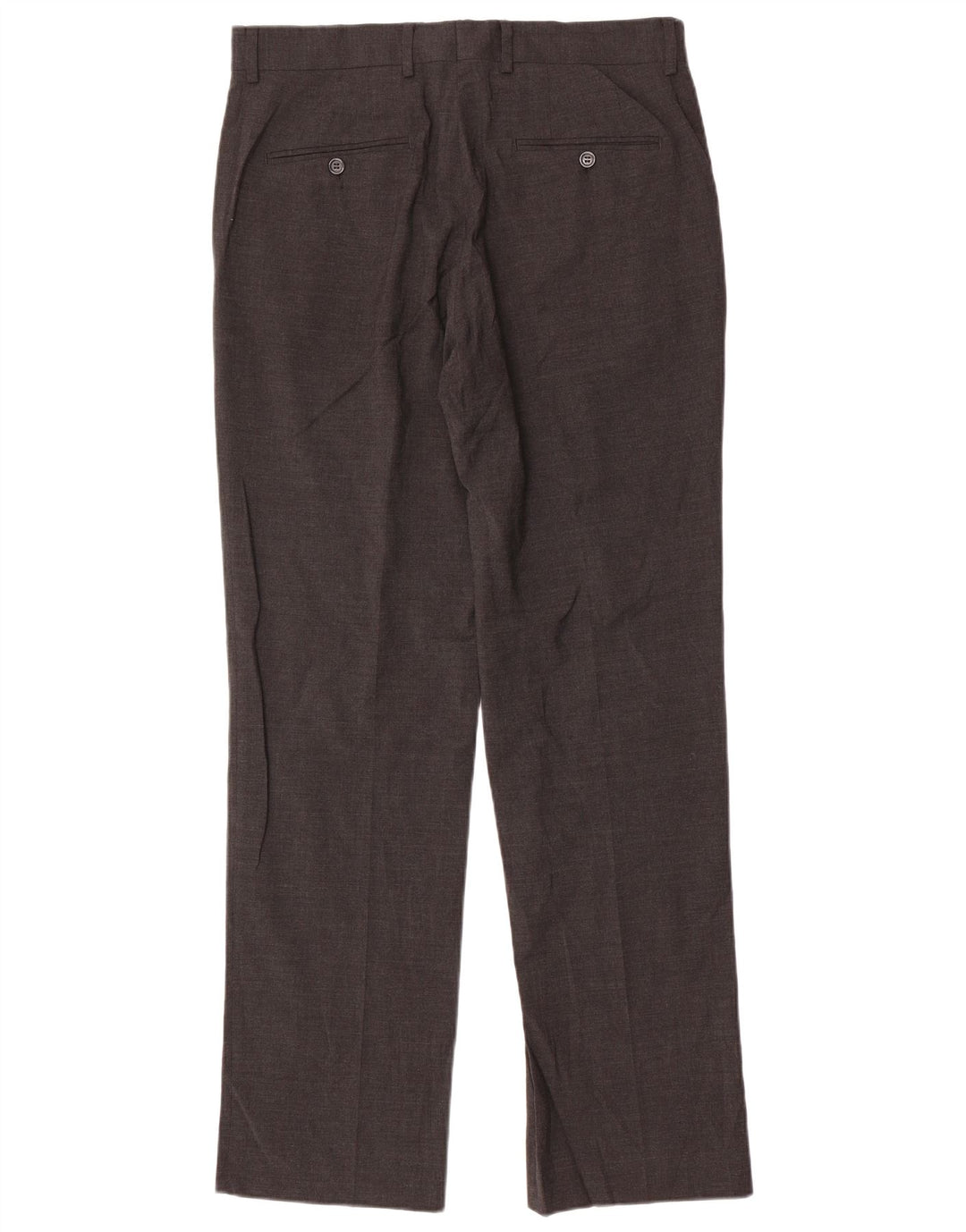 Męskie proste spodnie garniturowe Zara EU 42 Large W32 L33 Szary poliester