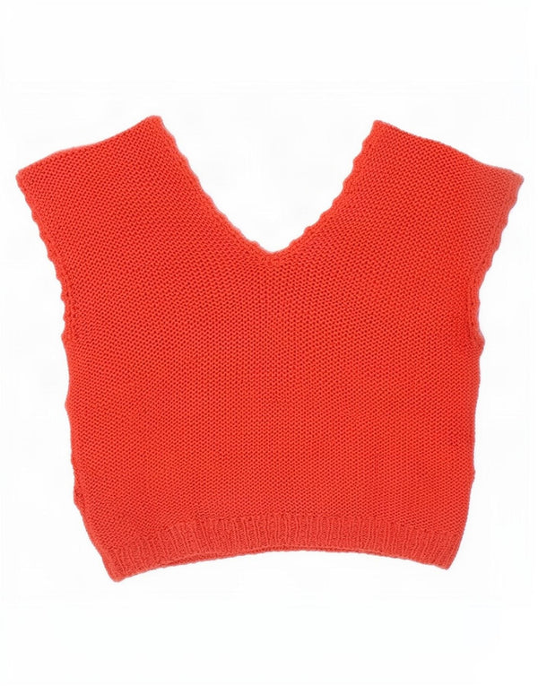 Tank top damski w stylu vintage, UK 16, duży, czerwony
