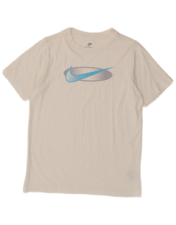 Chłopięcy T-shirt z grafiką Nike 13-14 lat XL, biała bawełna