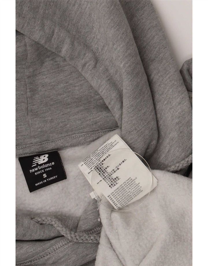 Męski sweter z kapturem New Balance, mały, szary, poliestrowy