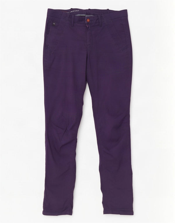 Damskie spodnie chino G-Star Slim Fit W30 L32 Granatowa bawełna
