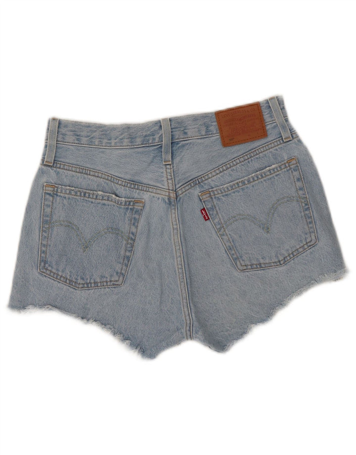 Damskie spodenki jeansowe Levi's 501 w trudnej sytuacji W26, małe, niebieskie, bawełniane