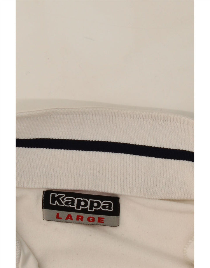 KAPPA Mens Tracksuit Top Jacket Large White Polyester Vintage Kappa and Second-Hand Kappa from Messina Hembry 