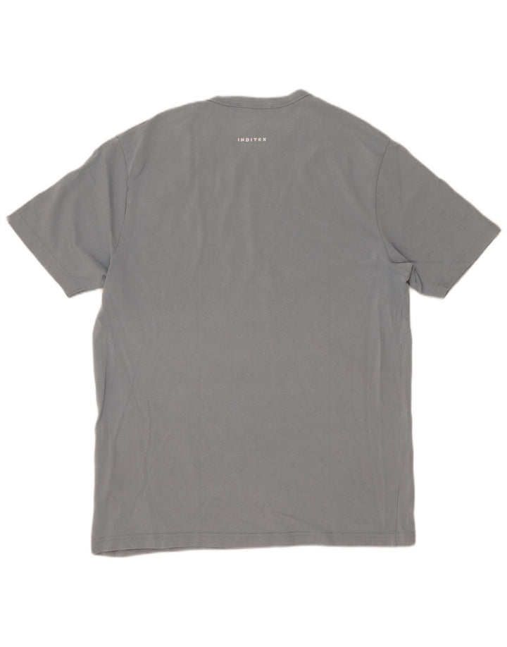 Męski T-shirt Zara, duży, niebieski