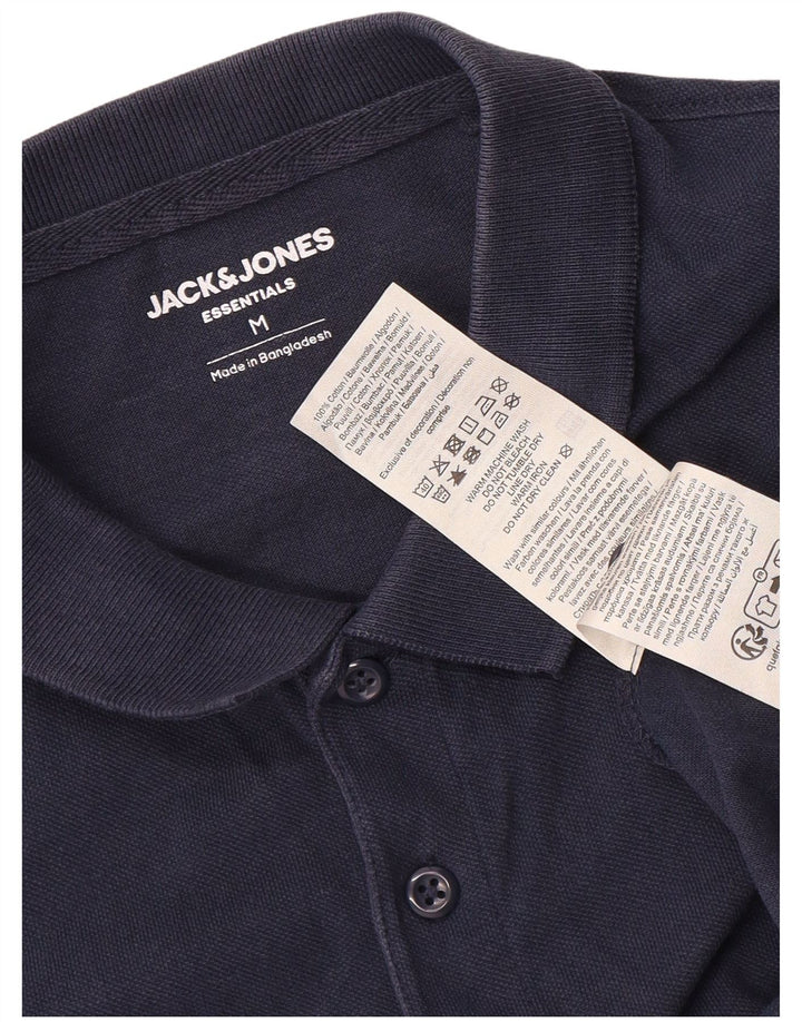 Męska koszulka polo Jack & Jones, średnia, granatowa, bawełniana