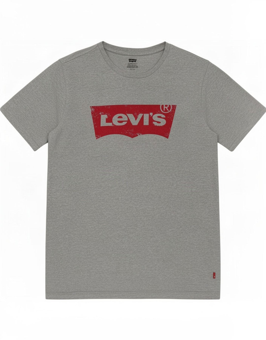 Męski T-shirt z grafiką Levi's, mały, szary, bawełniany