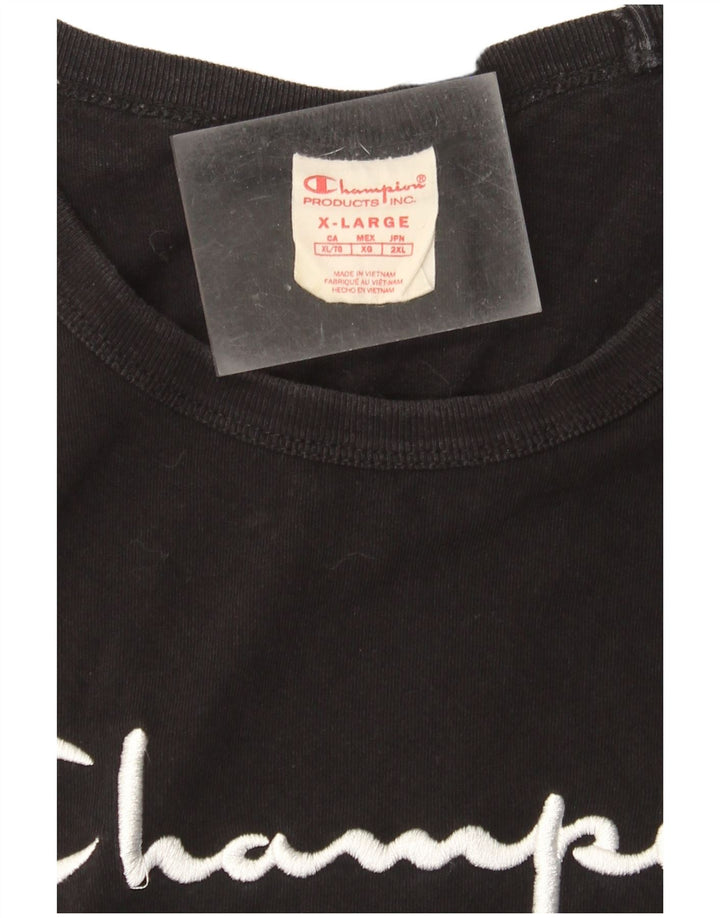 Męski T-shirt Champion z grafiką, XL, czarny