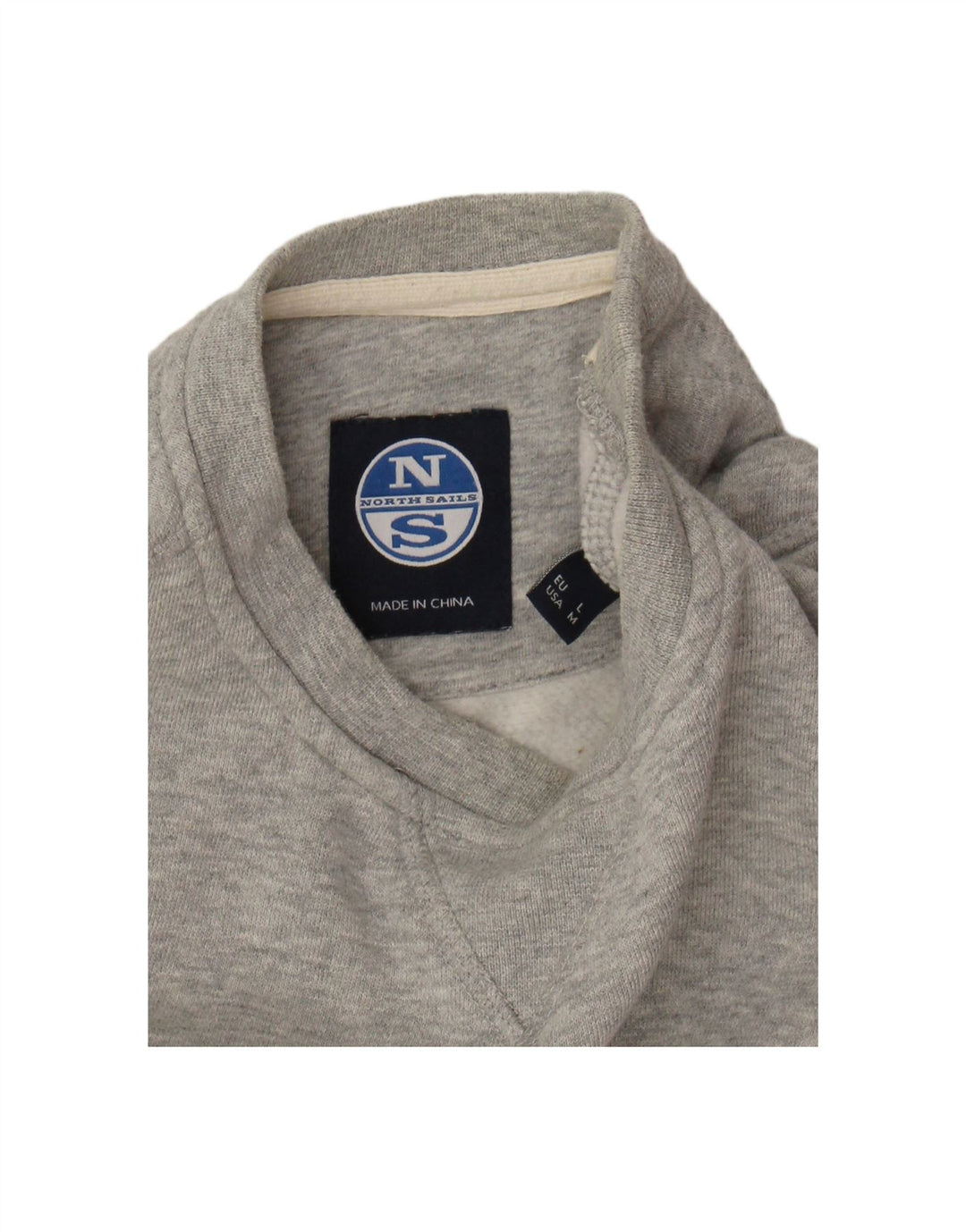 NORTH SAILS Mens Sweatshirt Jumper Large Grey Cotton