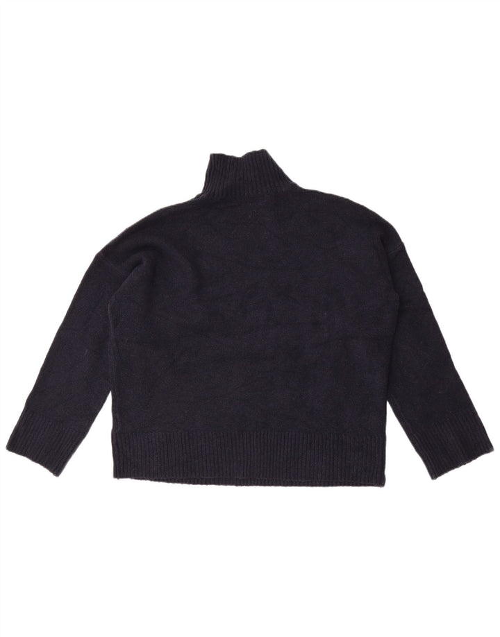 Marks & Spencer Damski sweter z golfem UK 14, średni granatowy