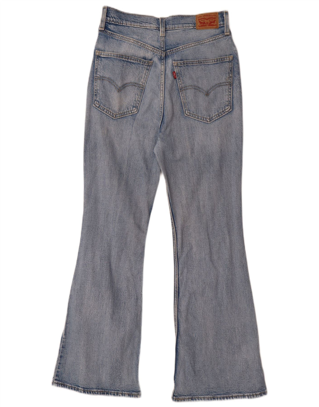 Damskie jeansy Levi's w trudnej sytuacji, rozkloszowane W28 L29, niebieska bawełna