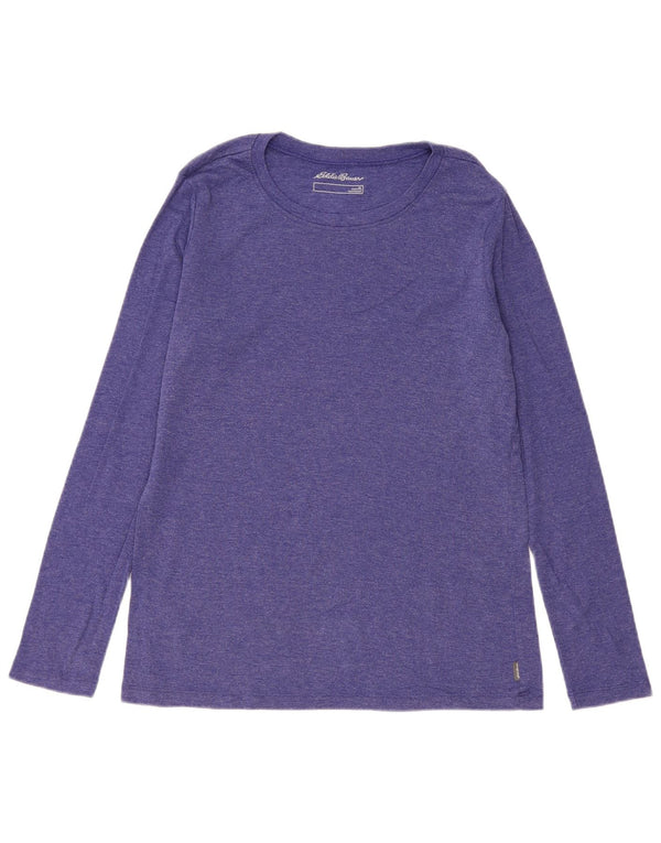 EDDIE BAUER Damski top z długim rękawem, UK 18 XL, fioletowa bawełna