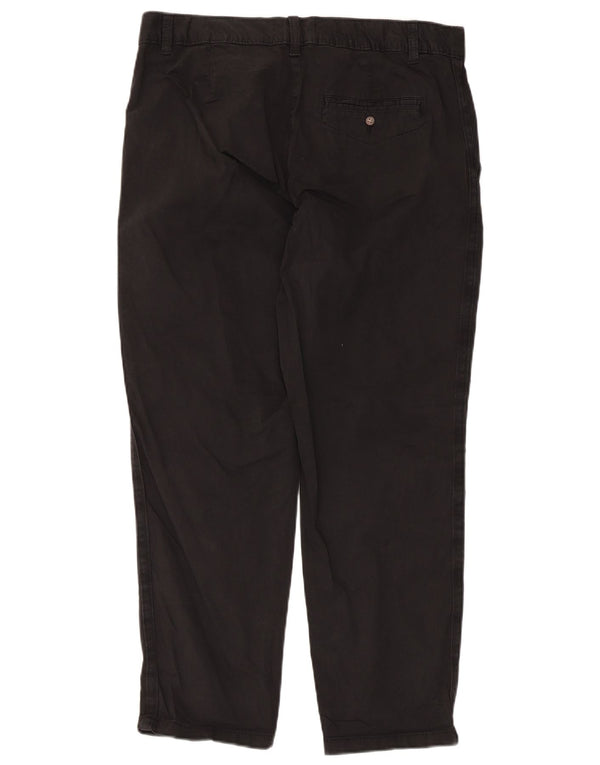 Marks & Spencer Damskie proste spodnie chino UK 14 duże W34 L27 czarne