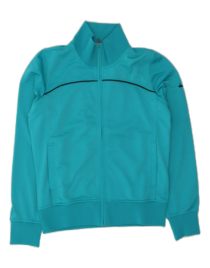 DIADORA Womens Tracksuit Top Jacket UK 14 Large Blue Polyester Vintage Diadora and Second-Hand Diadora from Messina Hembry 