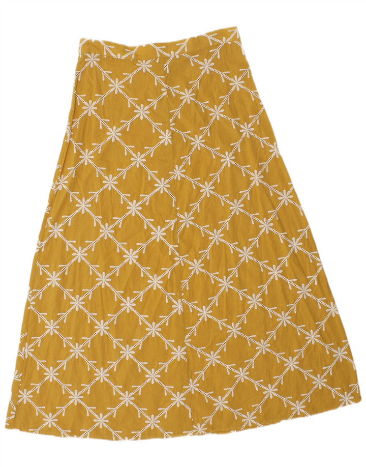 Spódnica damska Zara w kształcie litery A, średnia W28, żółta w kwiaty