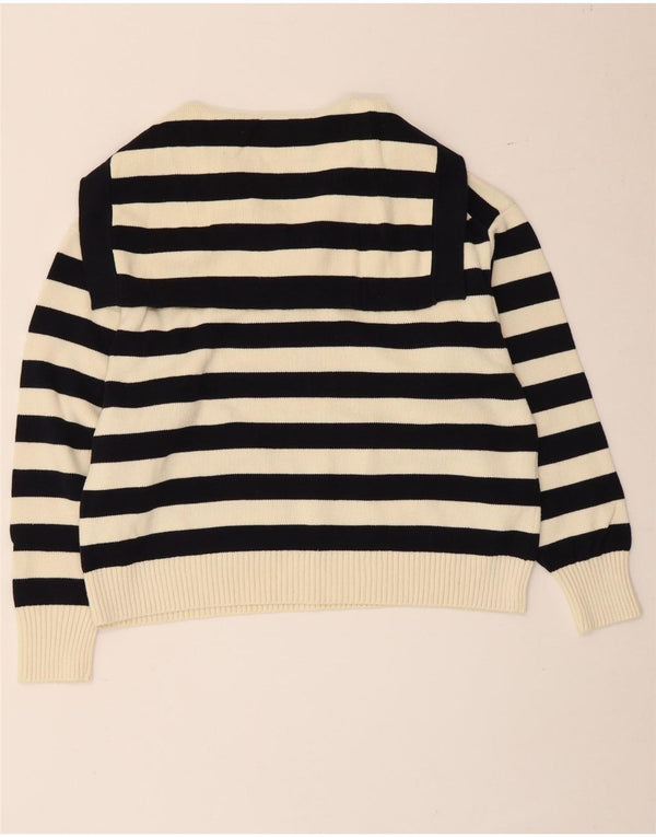 Damski sweter oversize z golfem Zara UK 10 w małe czarne paski
