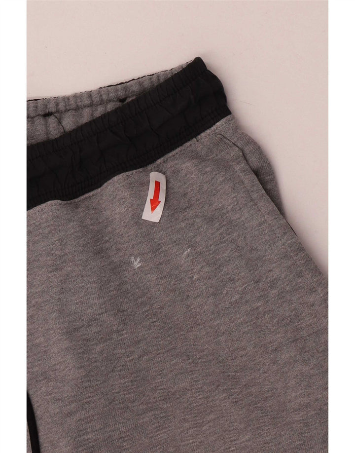 Męskie spodnie dresowe Nike, duże, szare, bawełniane z blokami kolorów