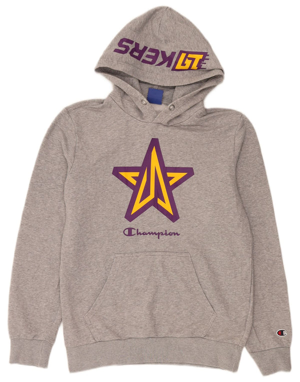 Męski sweter Champion Los Angeles Lakers z grafiką, średnioszary, nakrapiany