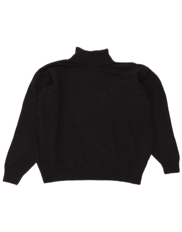 Marks & Spencer Damski sweter z okrągłym dekoltem, UK 14, duży, czarny, wełniany
