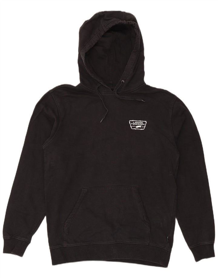 Męski sweter z kapturem Vans z grafiką, mały, czarny, bawełniany
