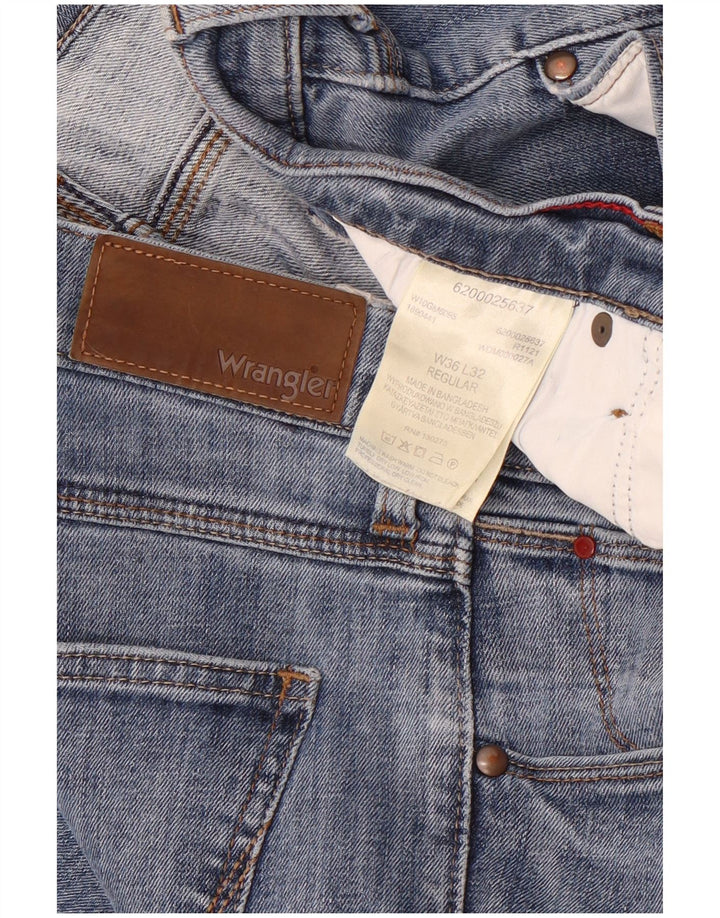 Męskie jeansy Wrangler Regular Slim W36 L32 Niebieskie bawełniane