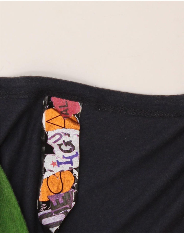 DESIGUAL Damski top graficzny z abstrakcyjnym wzorem, z długim rękawem, UK 10, mały, czerwony