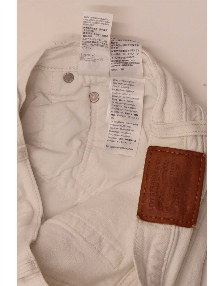 Damskie jeansy Levi's Ribcage Straight W30 L29 Biała bawełna