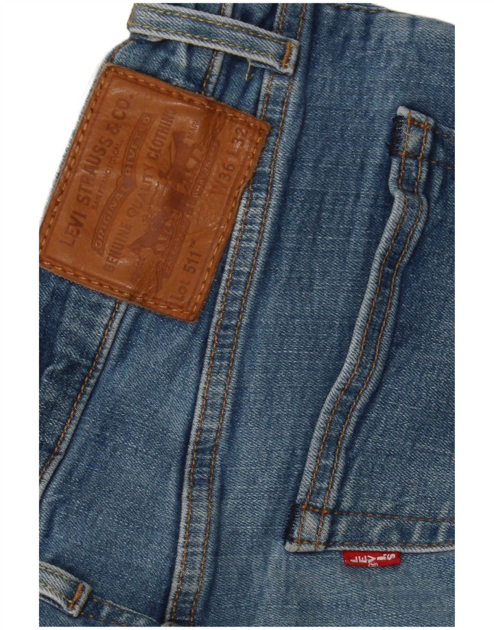 Męskie jeansy Levi's 511 Slim W36 L32 Niebieska bawełna