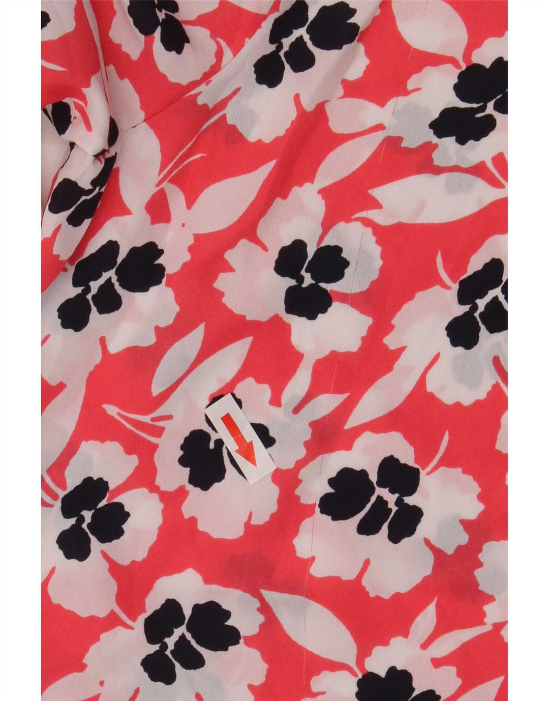 Damska bluzka koszulowa oversize Marks & Spencer UK 18 XL, czerwona, w kwiaty, poliester