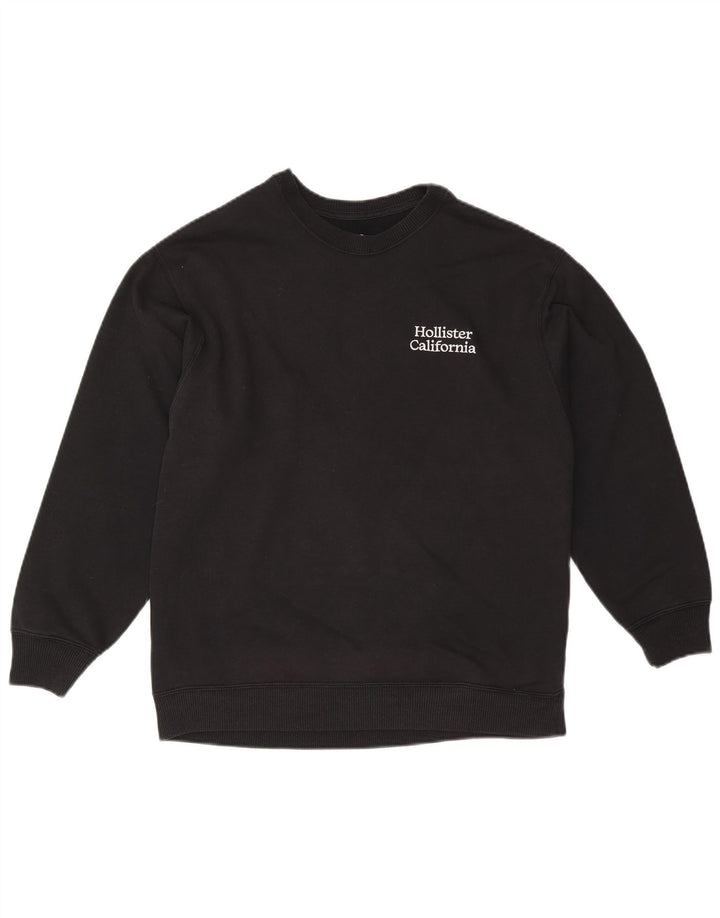 Bluza męska HOLLISTER, sweter XS, czarna, bawełniana