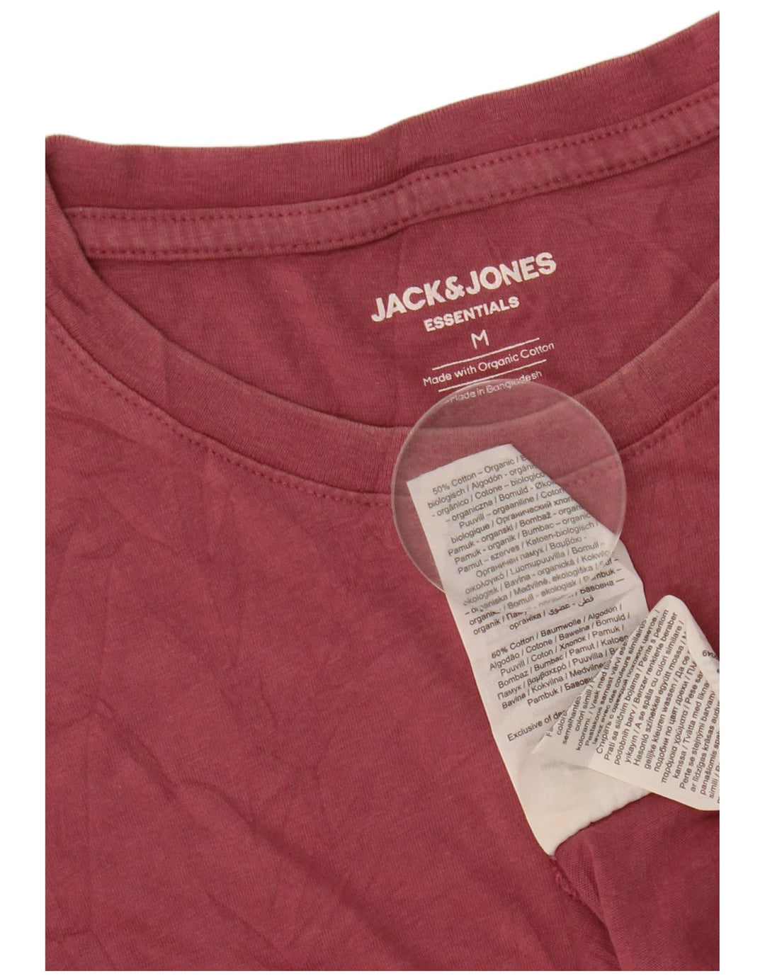 T-shirt męski Jack & Jones, średni, różowy, bawełniany