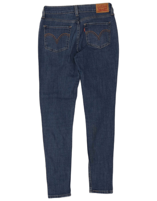 Damskie jeansy Levi's 535 w trudnej sytuacji, bardzo obcisłe, W29 L30, niebieska bawełna