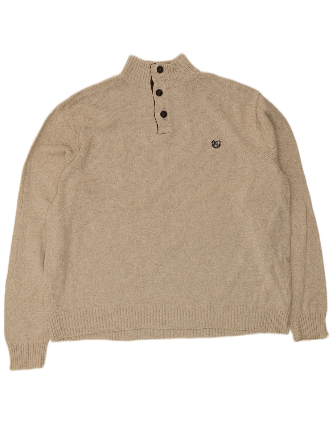 Męski sweter zapinany na guziki Chaps 2XL, beżowa bawełna