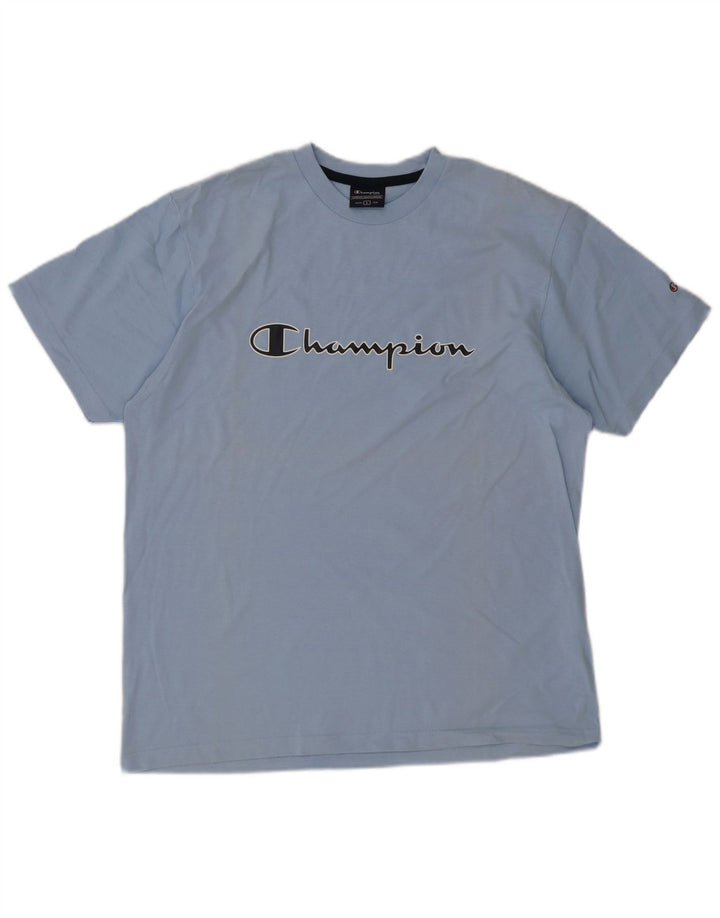 Męski T-shirt Champion z grafiką, duży, niebieski