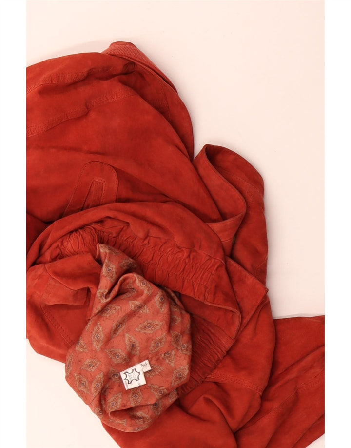 Męska kurtka bomberka zamszowa VINTAGE IT 54 2XL Pomarańczowa skóra