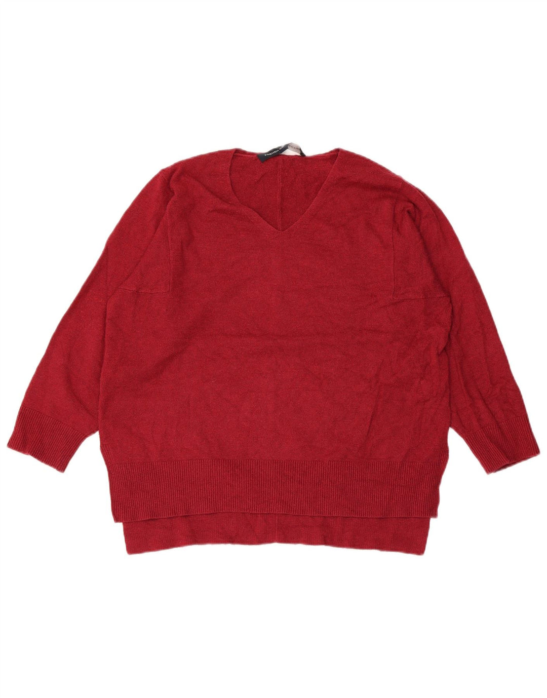 Sweter damski FRENCH CONNECTION z dekoltem w kształcie litery V, UK 10, mały, bordowy