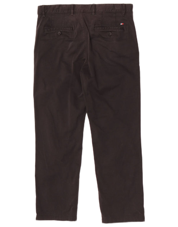 Męskie proste spodnie Chino Tommy Hilfiger W30 L26 Czarna bawełna