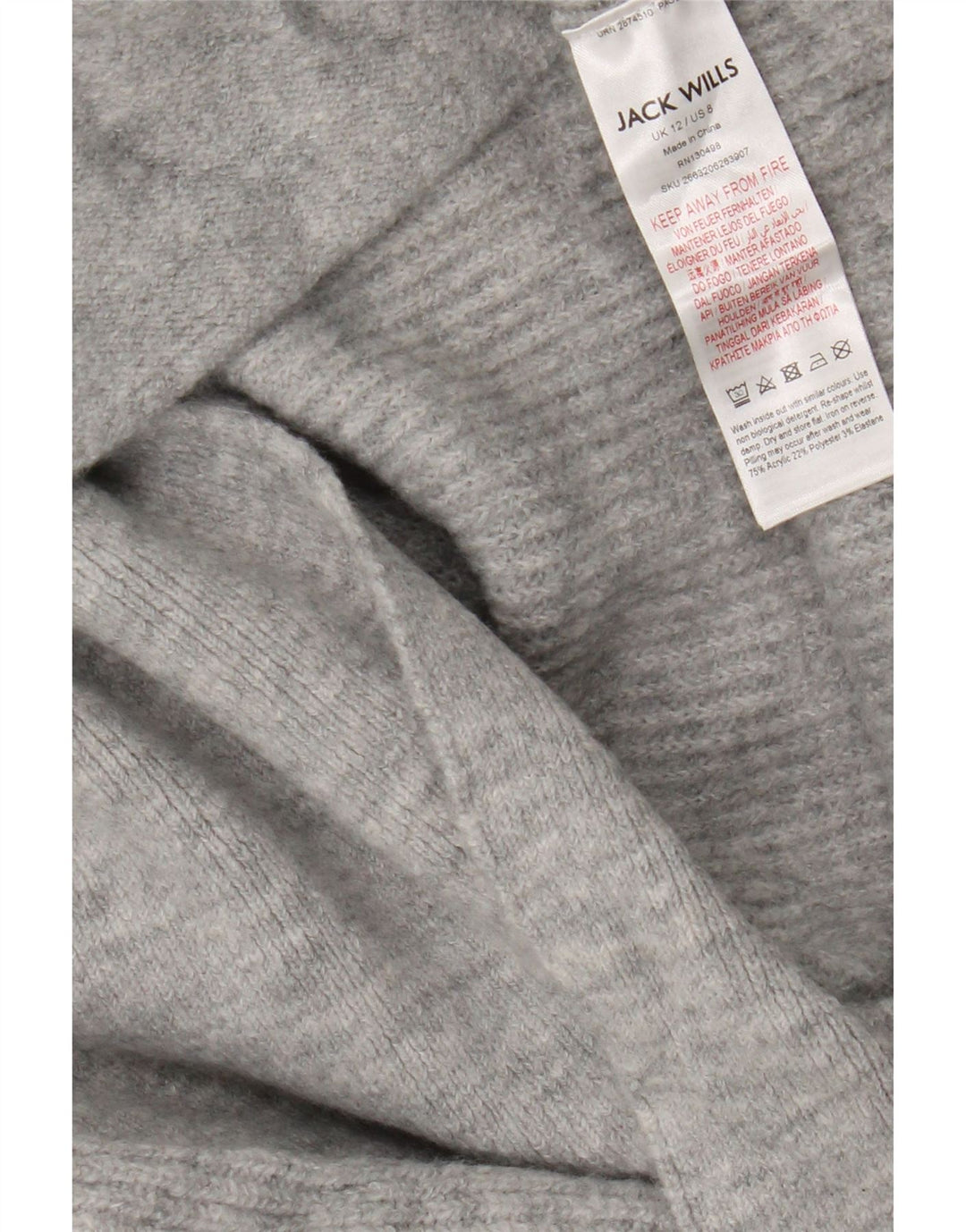 Sweter damski Jack Wills Oversized Longline Cardigan UK 12 Średni Szary