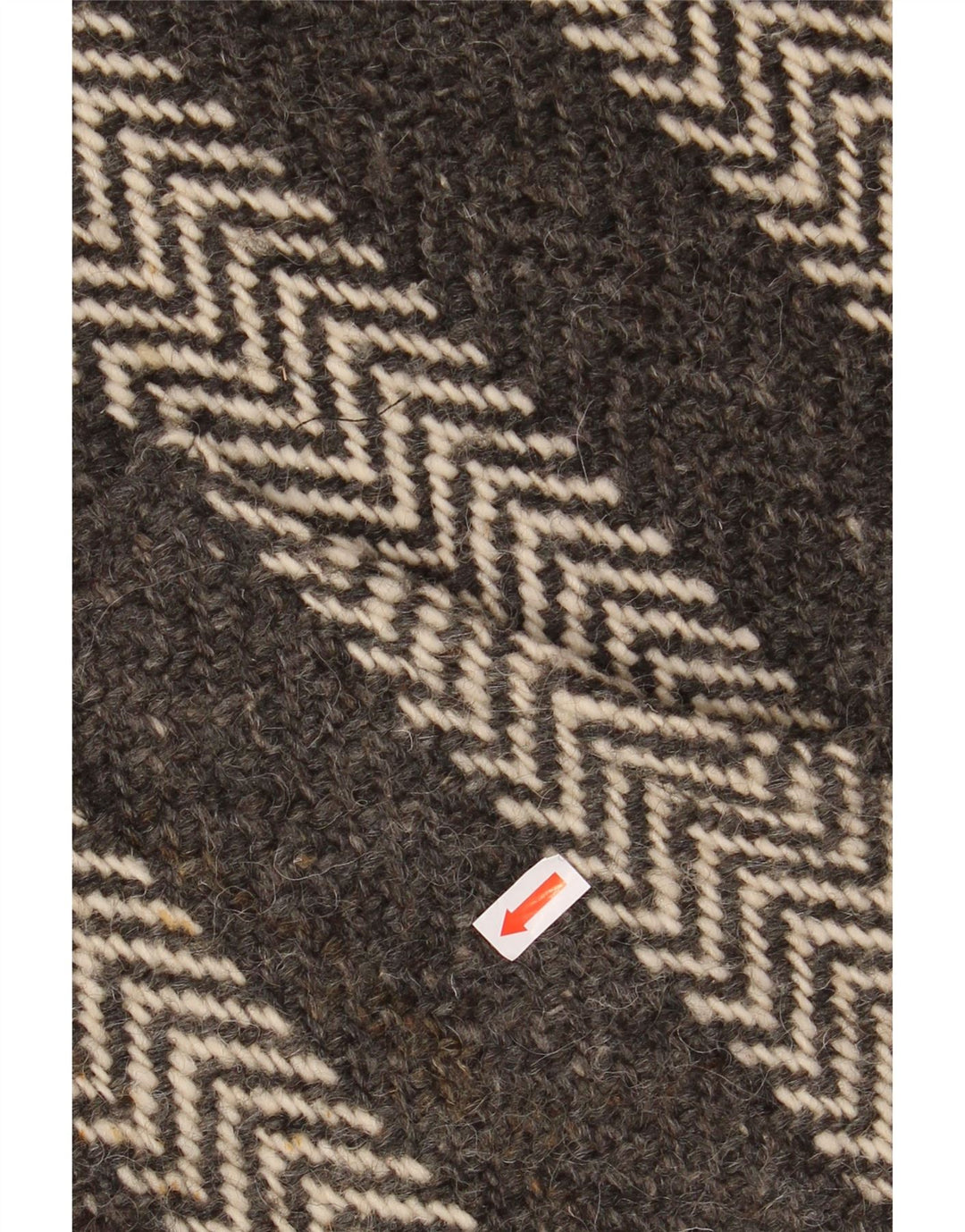 VINTAGE Męski sweter polo XL Szary Chevron Aztec