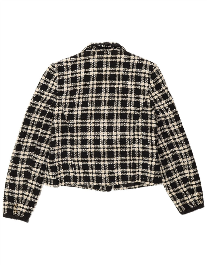 Damska marynarka dwurzędowa Yessica EU 40, wełniana w średnią czarną kratkę