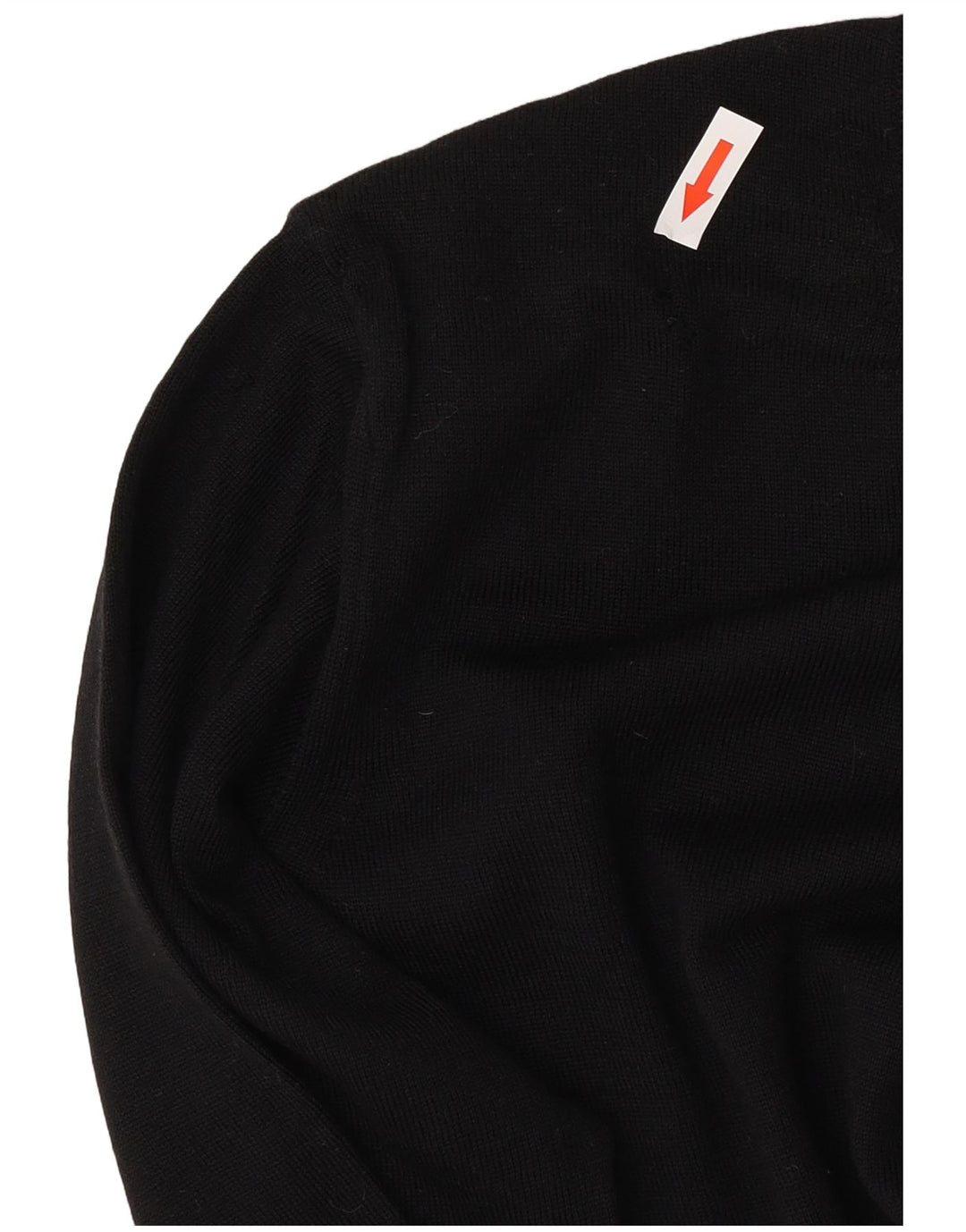 Zara Męski sweter z okrągłym dekoltem, mały, czarny, wełniany