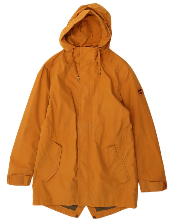 Męski płaszcz przeciwdeszczowy z kapturem Timberland UK 36 Small, żółty, bawełniany