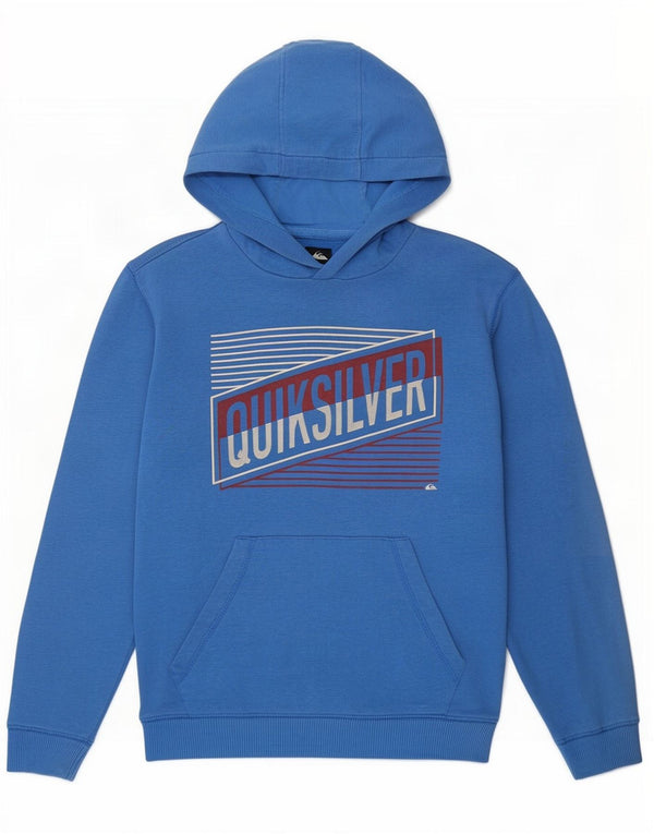 Chłopięcy sweter z kapturem Quiksilver z grafiką 11-12 lat, niebieska bawełna